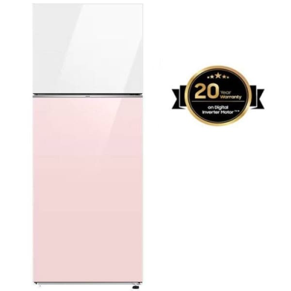 Réfrigérateur Double Portes SAMSUNG 460 Litres No Frost Rose & Blanc (RT47CB66448CEL)