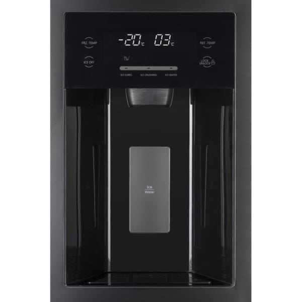 Réfrigérateur Hyundai 556L Side By Inverter No Frost Avec Distributeur d’eau Verre Noir (HYN-91SBSIM.BG)