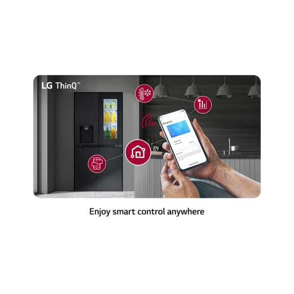 Réfrigérateur LG 508L Side by side No Frost Noir (GC-X22FFQRB)