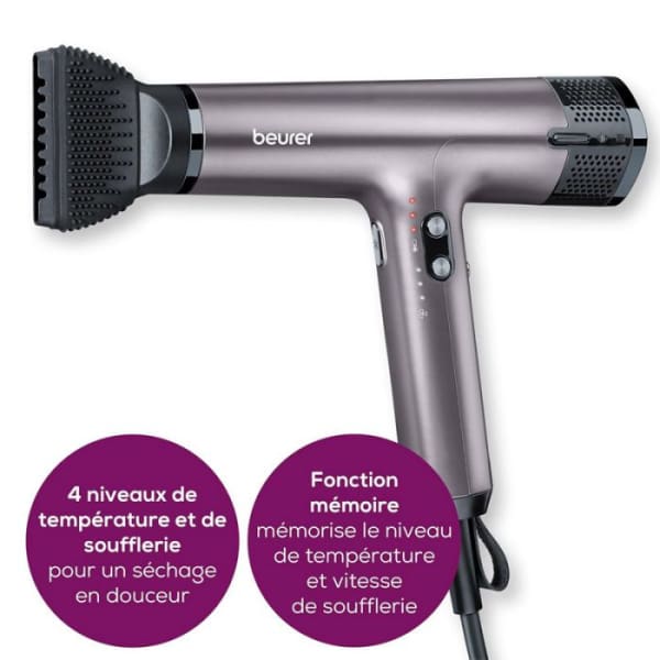 Sèche cheveux 2300 W ionique 4 vitesse BEURER (HC100)