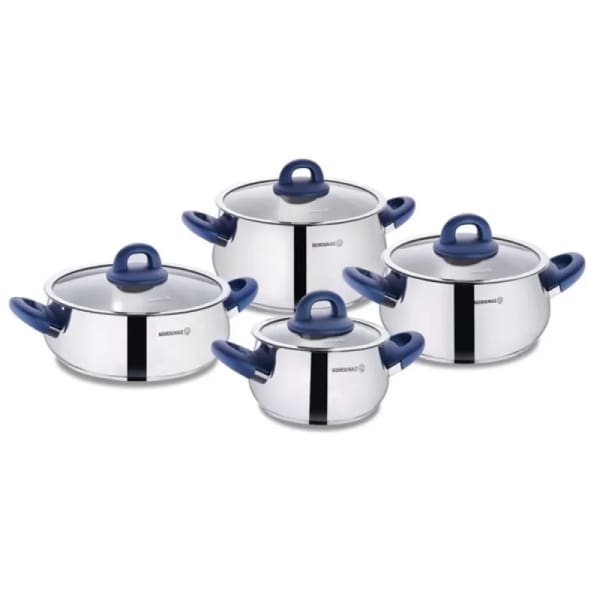 Set 8 pieces Bella Azura korkmaz Inox & Bleu (A1848-2)