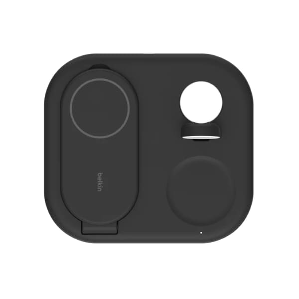 Socle De Recharge 3-en-1 Aimantée Et Pliable Avec Qi2 15 W Noir (WIZ029vfBK)