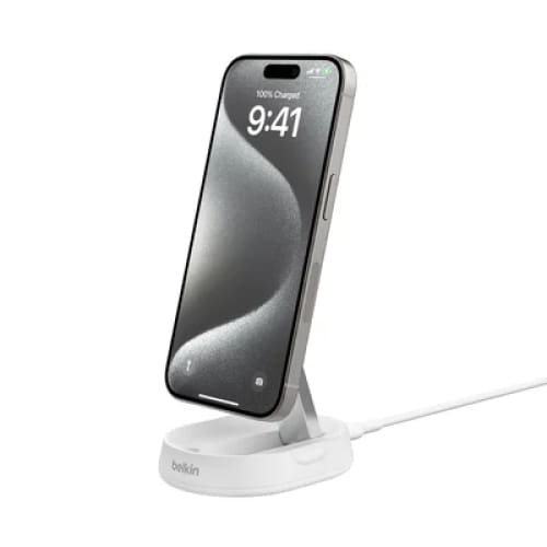 Support De Recharge Belkin Boostcharge Pro Qi2 Et Pliable 15 W -Blanc (wia008btwh)
