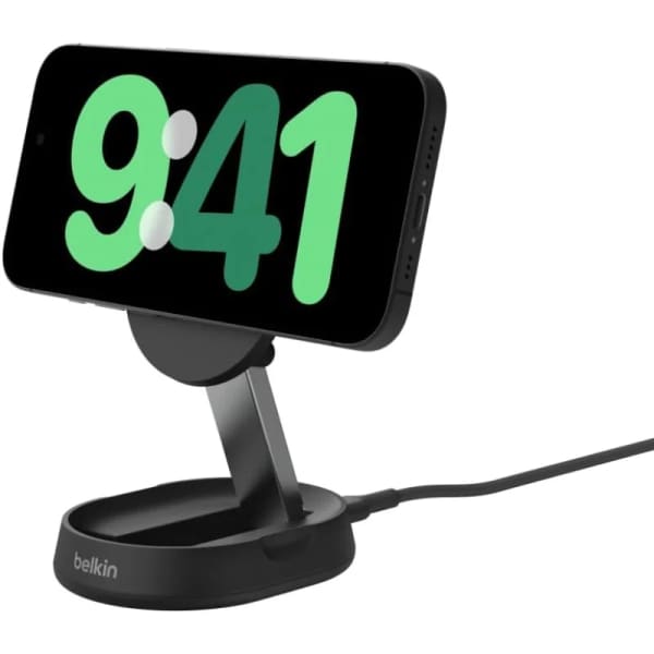 Support de recharge BoostCharge Pro Qi2 et pliable 15 W Noir (WIA008BTBK)