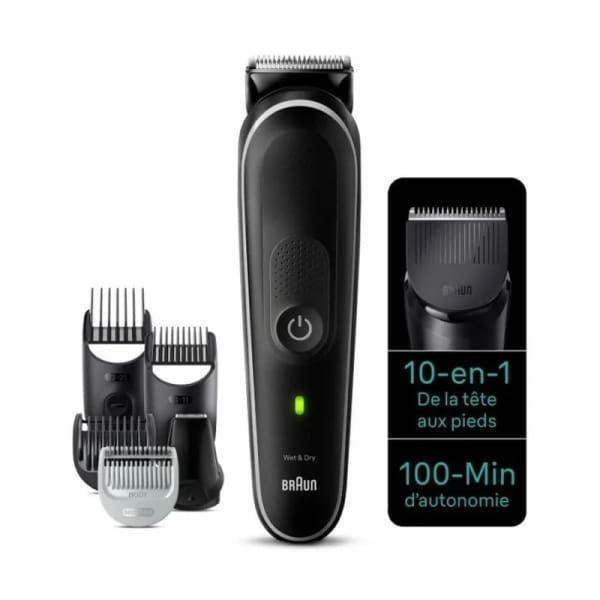Tondeuse Multifonctions 10en1 Braun Rechargeable Noir (MGK5440)