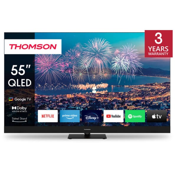 TV Thomson 55’’ QLED 4K UHD Google Tv Noir (55QG6C14)