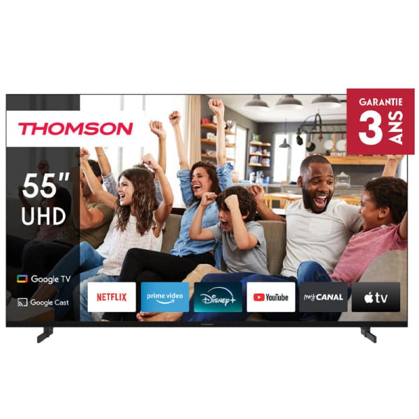 TV Thomson 55’’ UHD Google Tv Noir (55UG4S14)