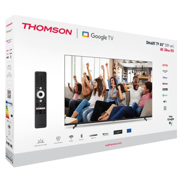 TV Thomson 55’’ UHD Google Tv Noir (55UG4S14)