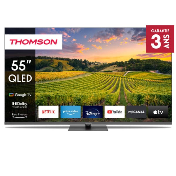 TV Thomson 55’’QLED Google Tv Noir (55QG5C14)