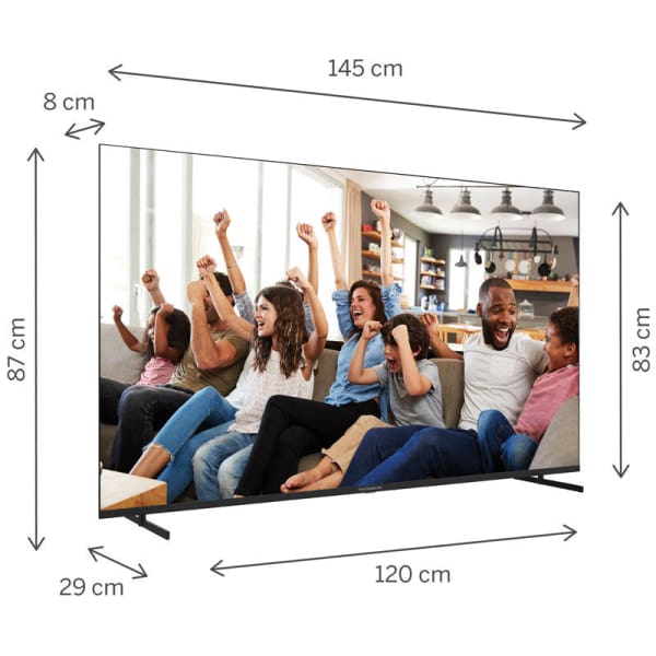 TV Thomson 65’’ 4k UHD Side Feet Google Tv Noir (65UG4S14)