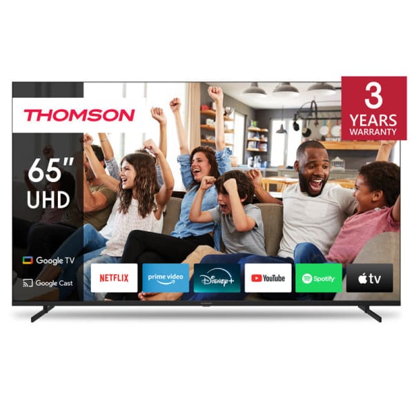 TV Thomson 65’’ 4k UHD Side Feet Google Tv Noir (65UG4S14)