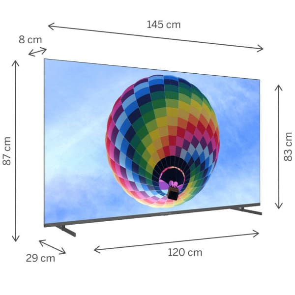 Tv Thomson 65’’ QLED Side Feet Google Noir (65QG4S14)