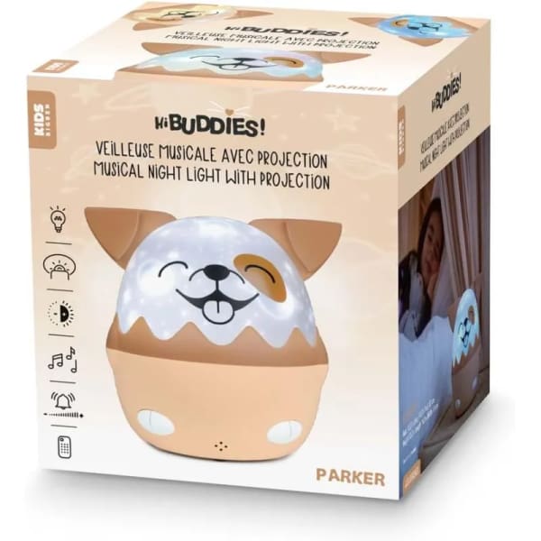 Veilleuse musicale sans fil avec projection Max (NLPKIDSDOG)