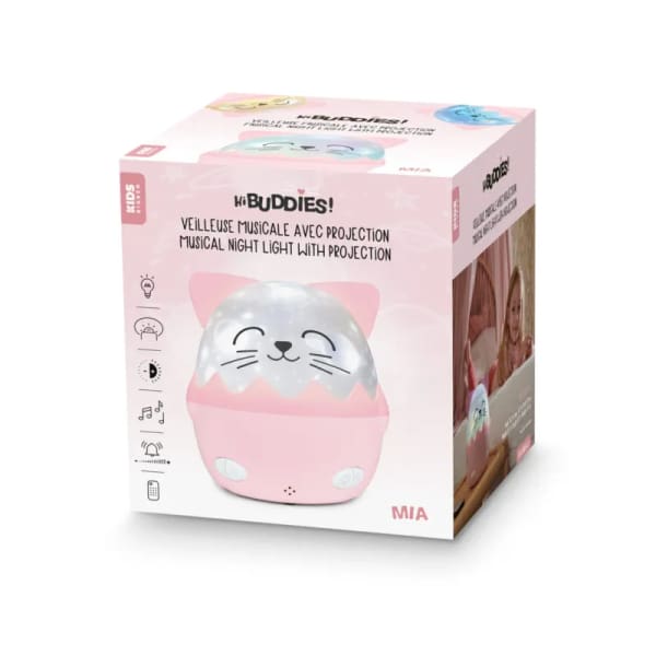 Veilleuse musicale sans fil avec projection – Mia (NLPKIDSCAT