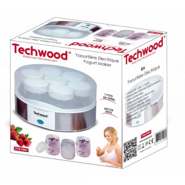 Yaourtière 7 Pots TECHWOOD 15W - Inox(TYA-7001)