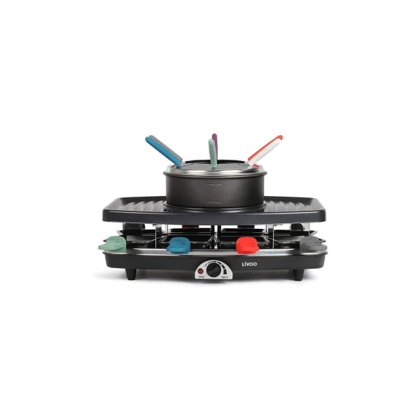 Appareil à raclette 8 personnes LIVOO 1100 Watt - Noir (DOC233)