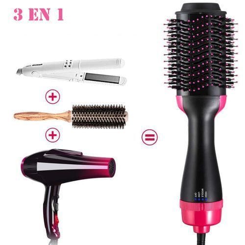Brosse soufflante ONE STEP 3en1-1000W noir & Rose