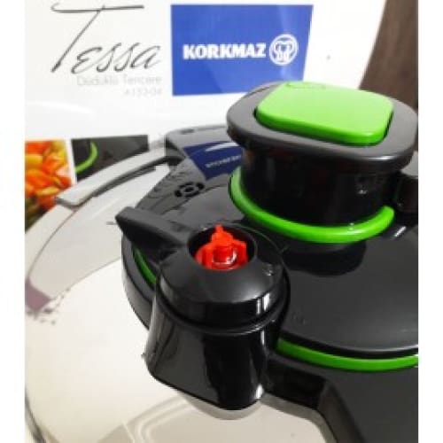 Cocotte KORKMAZ Tessa Pressure Cooker - 7 Litres - Inox/Noir (A153-05)