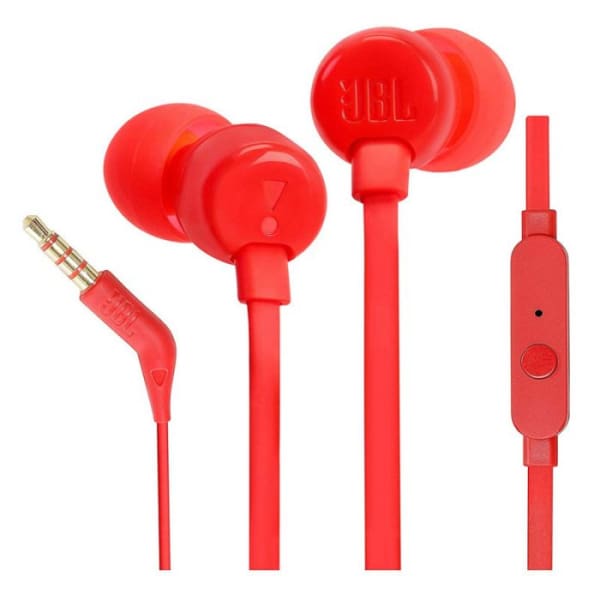 Écouteurs filaire JBL intra-auriculaire T110 - Rouge