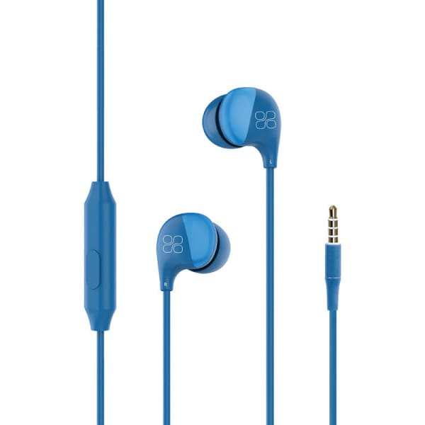 Écouteurs filaire PROMATE comet avec micro - Bleu