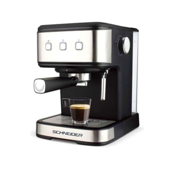 Machine à café Expresso SCHNEIDER 850W Inox & noir (SCHEX15)