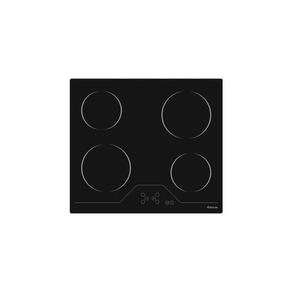 Plaque de Cuisson FOCUS Vitro Céramique 4 Feux électriques 60 cm - Noir (F.816X)