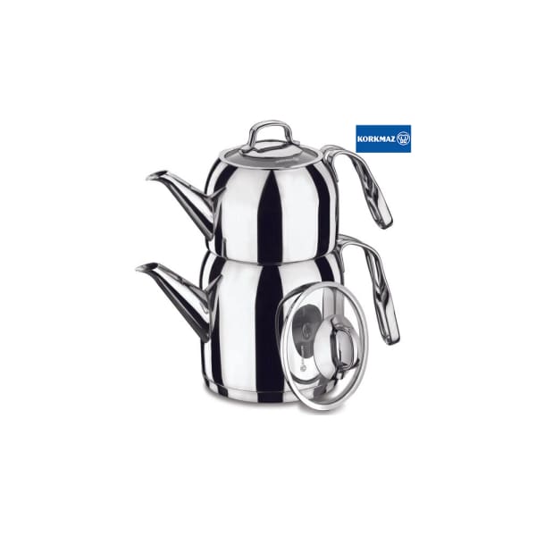 Steama Korkmaz Tea Pot Set 1,6 L - Inox